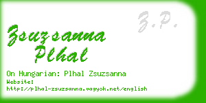 zsuzsanna plhal business card